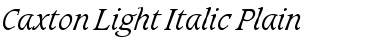 Caxton Light Italic Regular