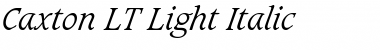 Caxton LT Light Italic Font