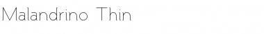 Malandrino Thin Font
