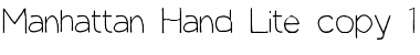 Manhattan Hand Lite Font