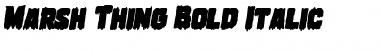 Download Marsh Thing Bold Italic Font