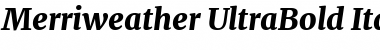 Merriweather UltraBold Italic