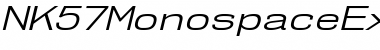 NK57 Monospace Expanded Book Italic Font