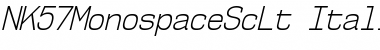 NK57 Monospace Semi-Condensed Light Italic Font
