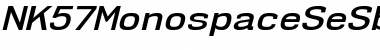 NK57 Monospace Semi-Expanded SemiBold Italic Font