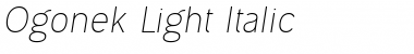 Ogonek Light Italic Font
