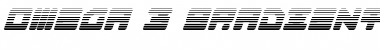 Omega-3 Gradient Italic Font