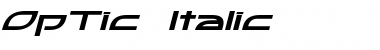 OpTic Italic Font