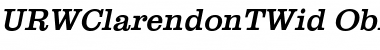 URWClarendonTWid Oblique Font