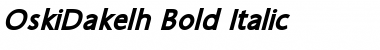 OskiDakelh Bold Italic Font