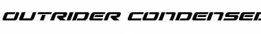 Outrider Condensed Bold Italic Condensed Bold Italic Font