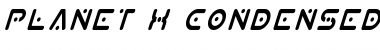 Planet X Condensed Italic Font