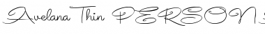 Download Avelana Thin PERSONAL USE Font