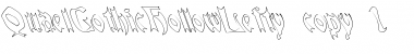 QuaelGothicHollowLefty Regular Font