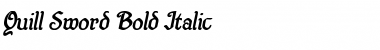 Quill Sword Bold Italic Bold Italic Font