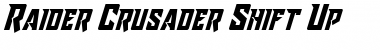 Raider Crusader Shift Up Font