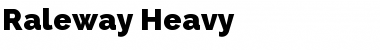 Raleway Heavy Font