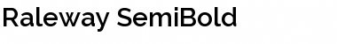 Raleway SemiBold Font