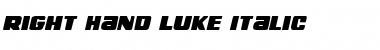 Right Hand Luke Italic Font