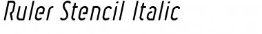 Ruler Stencil Italic Font