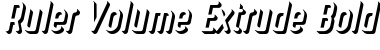 Ruler Volume Extrude Bold Italic Font
