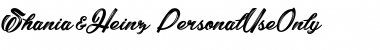 Shania&Heinz_PersonalUseOnly Regular Font
