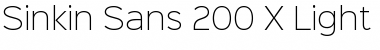 Sinkin Sans 200 X Light 200 X Light Font