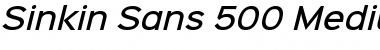 Sinkin Sans 500 Medium Italic Font