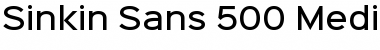 Sinkin Sans 500 Medium Font