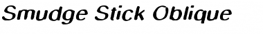 SmudgeStick Oblique Font