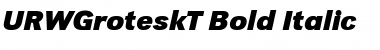 URWGroteskT Bold Italic Font