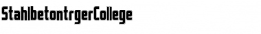Stahlbeton Stahlbetontrʧer-College Font