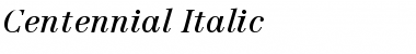 Centennial-Italic Regular Font