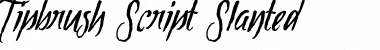 Tipbrush Script Slanted Italic Font