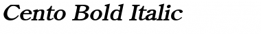 Cento Bold Italic Font