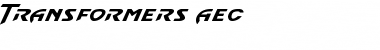 Transformers AEC Regular Font