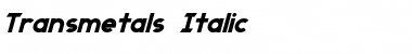 Transmetals Italic Font