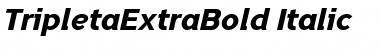 Tripleta ExtraBold Italic Font