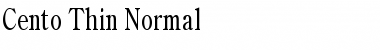 Cento Thin Normal Font