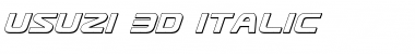 Usuzi 3D Italic Italic Font