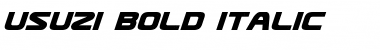 Usuzi Bold Italic Font