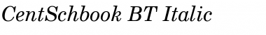 CentSchbook BT Italic Font