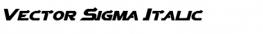 Vector Sigma Italic Font