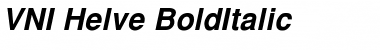 VNI Helve BoldItalic Font