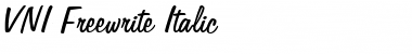VNI-Freewrite Italic Font