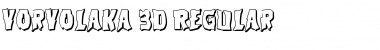 Vorvolaka 3D Regular Font