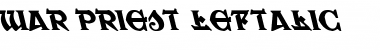 War Priest Leftalic Italic Font