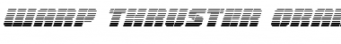 Warp Thruster Gradient Italic Italic Font