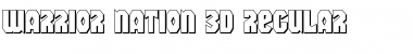 Warrior Nation 3D Regular Font