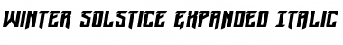 Winter Solstice Expanded Italic Expanded Italic Font